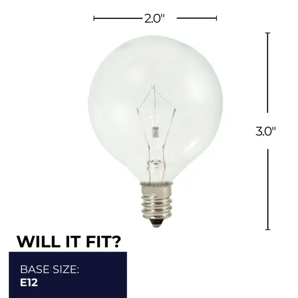25W G16 Krypton Clear Globe Bulb - Image 5
