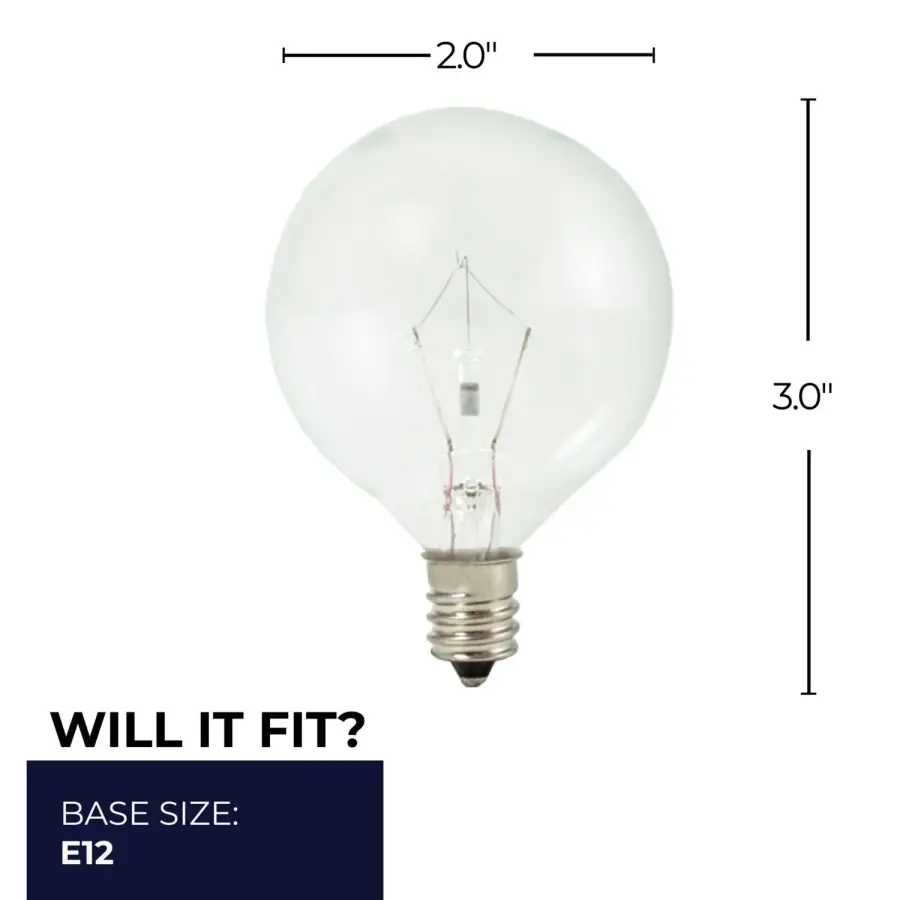 25W G16 Krypton Clear Globe Bulb - Image 5