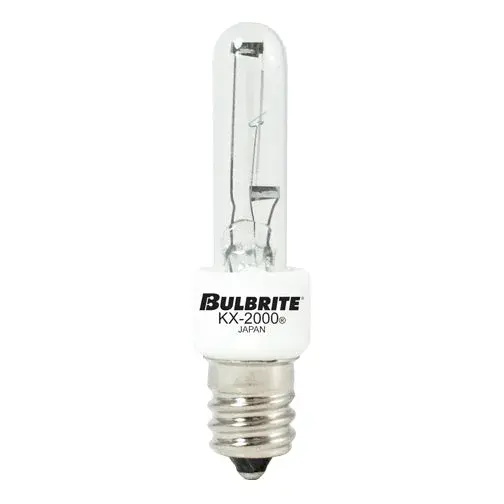 The KX-2000 T3 bulb delivers warm white light with superior brightness using Bulbrite's exclusive Krypton/Xenon gas blend. Perfect for chandeliers, sconces, and pendants, it offers 3x the lifespan of incandescent bulbs with full dimming capability.