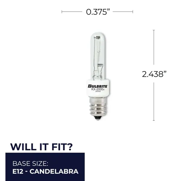 KX-2000 T3 Clear Candelabra Bulb - Image 4
