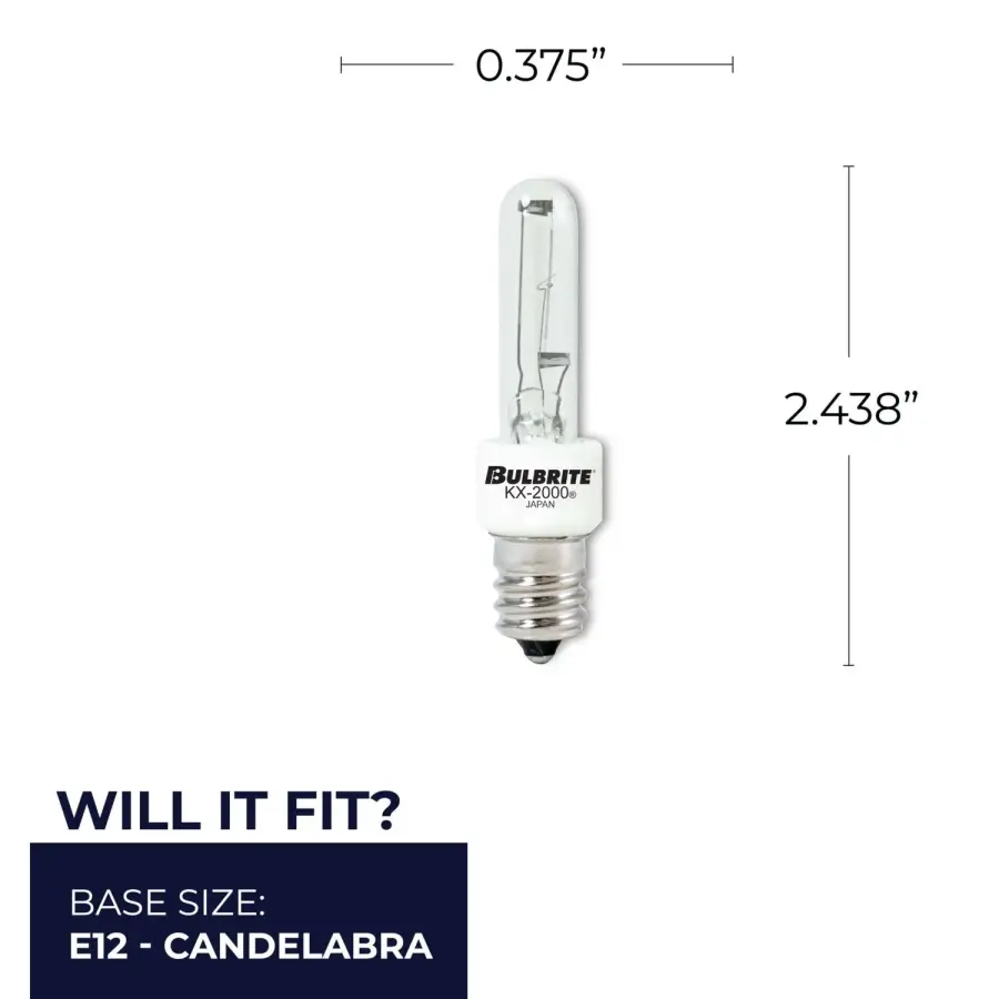 KX-2000 T3 Clear Candelabra Bulb - Image 4