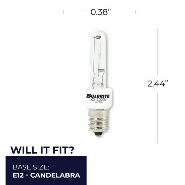 KX-2000 T3 Clear Candelabra Bulb - Image 4