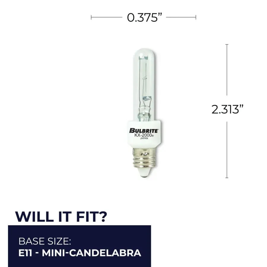 KX-2000 40W T3 Clear Halogen Bulb - Image 4
