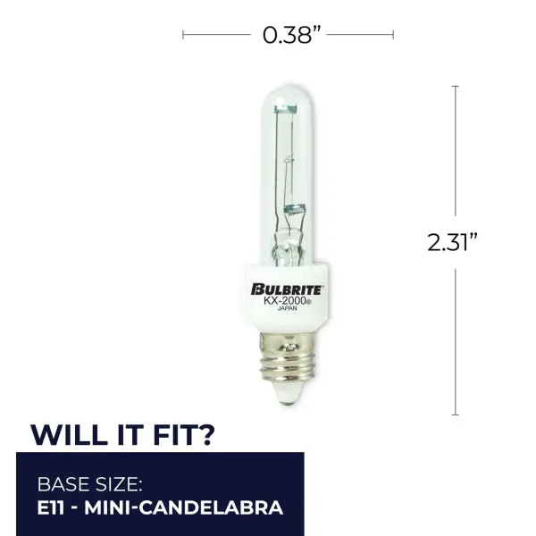 KX-2000 60W T3 Clear Halogen Bulb - Image 4