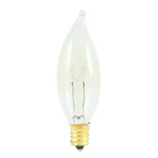 Flame Tip Candelabra Bulb - 25W Clear - Image 1
