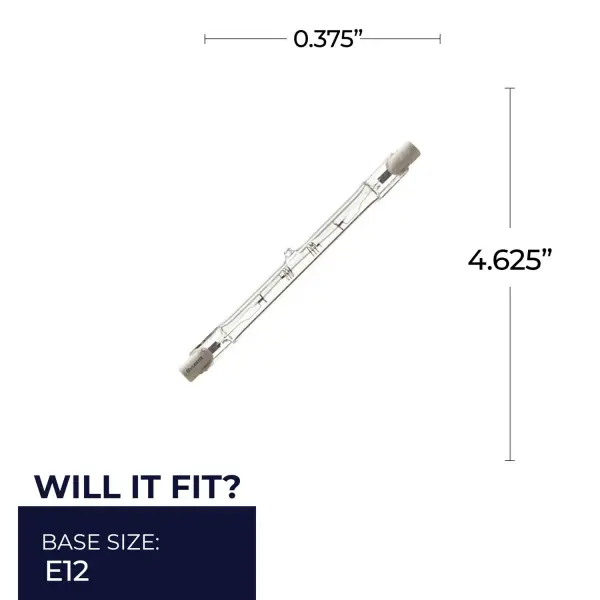 300W T3 Halogen Bulb - Double Ended RSC Base - Image 4