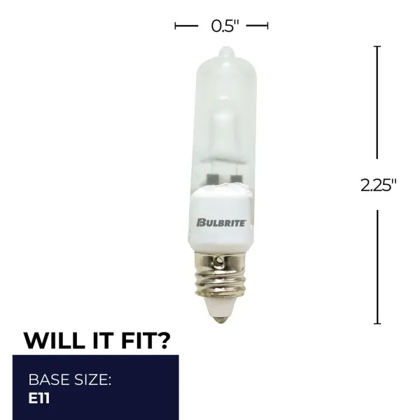 50W T4 Halogen Frosted Mini-Candelabra Bulb - Image 3