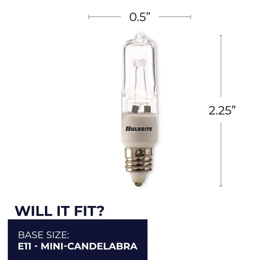 75W T4 Halogen Mini-Candelabra Bulb - Image 4