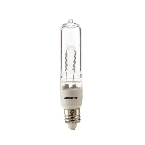 This 250W T4 halogen bulb with mini-candelabra base delivers bright, crisp light ideal for task lighting and accent applications. Clear glass provides maximum light output for residential and commercial spaces.