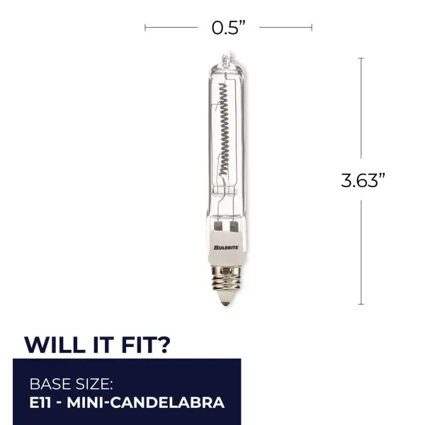 500W T4 Halogen Mini-Candelabra Bulb - Image 4