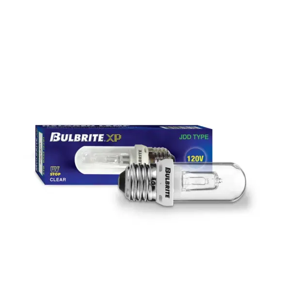 This T8 halogen bulb delivers bright, warm light with enhanced safety through its double envelope construction. The E26 base ensures compatibility with standard fixtures, making it ideal for task lighting applications. - alternate view