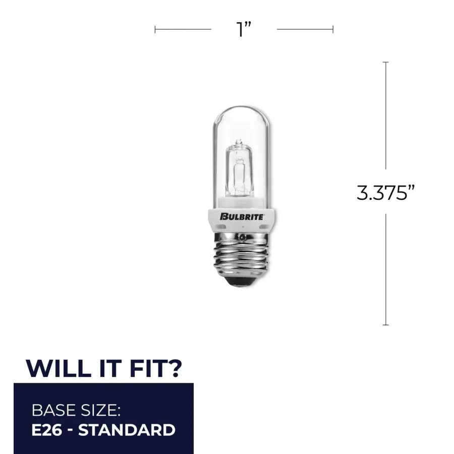 75W T8 Halogen Double Envelope Clear Bulb - Image 4