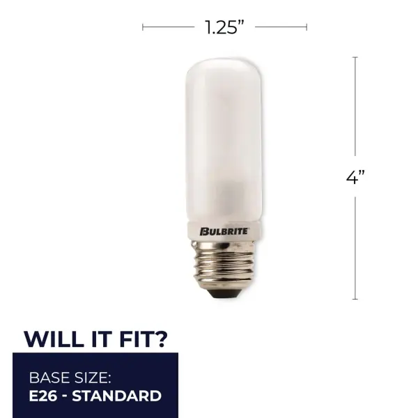 250W T10 Frosted Halogen Bulb - Image 4