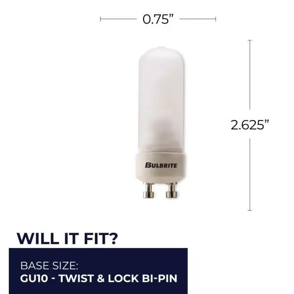 35W GU10 Frosted Double Envelope Halogen Bulb - Image 3