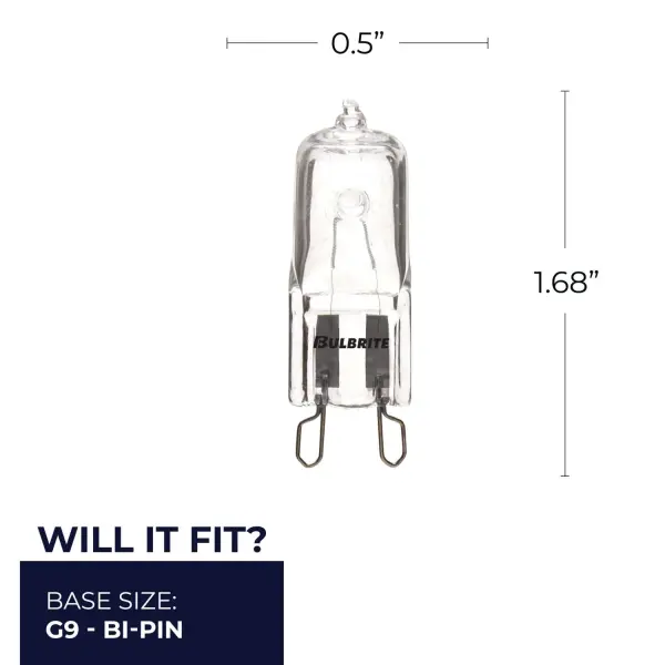 75W T4 Halogen Bi-Pin Bulb - Image 3