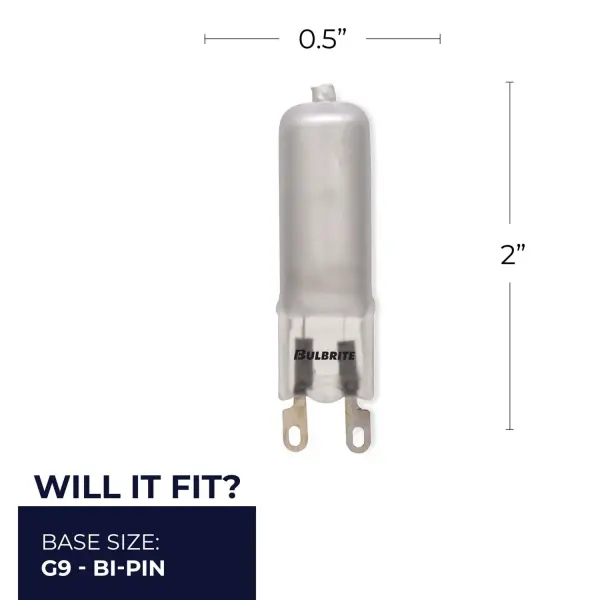 40W T4 Frosted G9 Bi-Pin Halogen Bulb - Image 3
