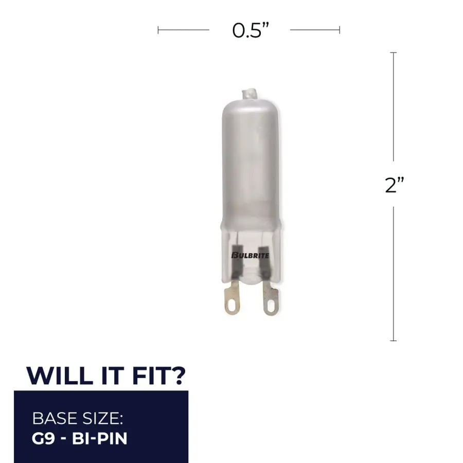 60W T4 Halogen Bi-Pin Bulb - Frost Finish - Image 3