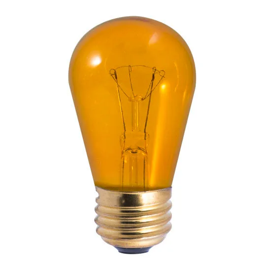 S14 Transparent Amber Sign Light Bulb