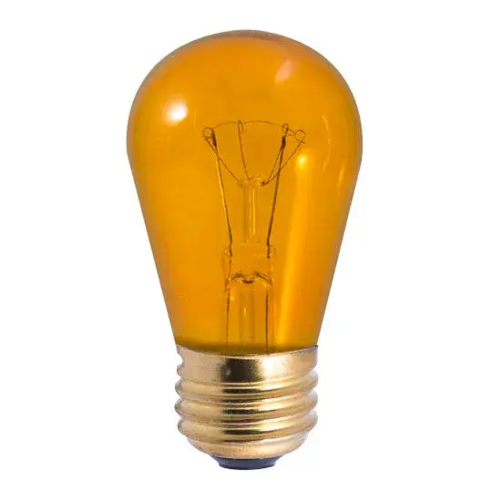 S14 Transparent Amber Sign Light Bulb - Image 1