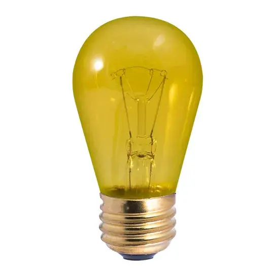 S14 Transparent Yellow Sign Light Bulb - Image 1