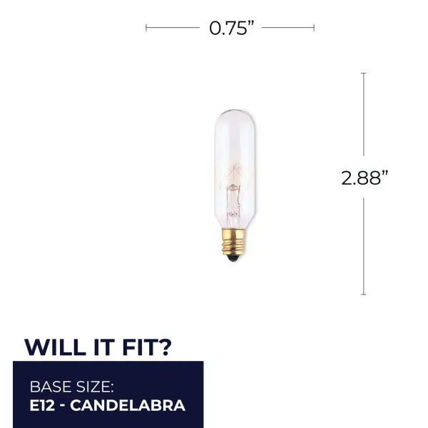 25W T6 Tubular Clear Incandescent Bulb - Image 5