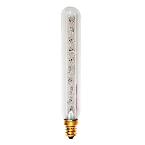 This T6.5 tubular incandescent bulb delivers warm white light at 2700K with full dimming capability. Designed specifically for exit signs and emergency fixtures with E12 candelabra base compatibility.