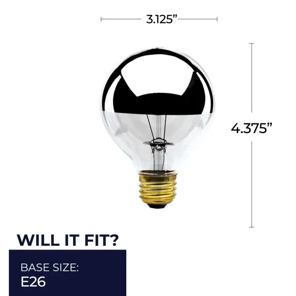 G25 Half Mirror Globe Bulb - Image 7