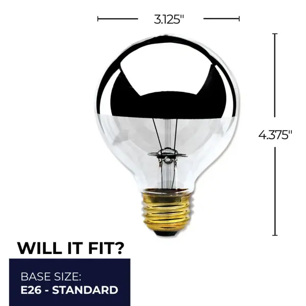 G25 Half Mirror Globe Bulb - Image 7