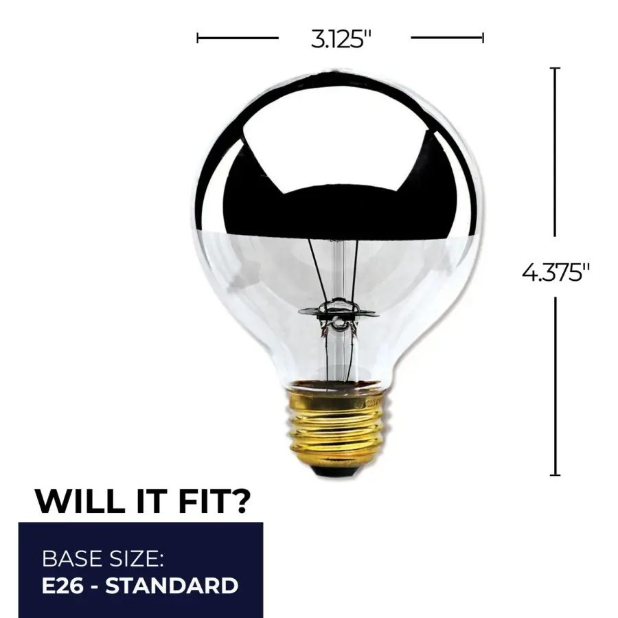 G25 Half Mirror Globe Bulb - Image 7