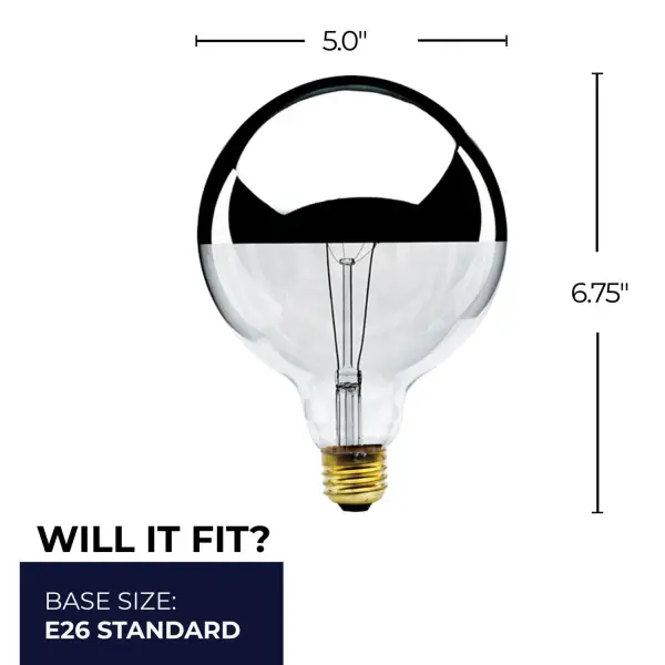 G40 Half Mirror Globe Bulb - Image 7
