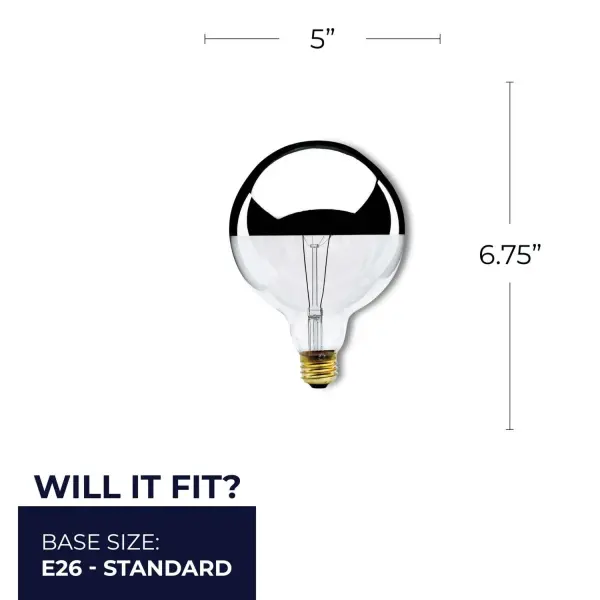 G40 Half Mirror Globe Bulb - Image 7