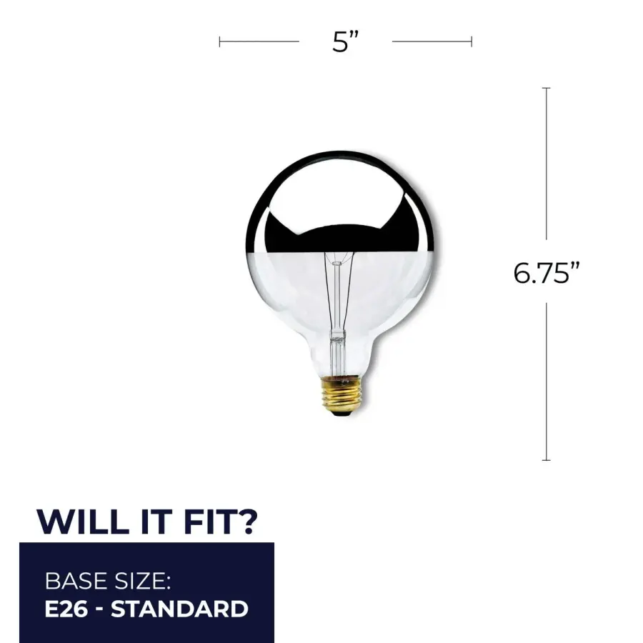 G40 Half Mirror Globe Bulb - Image 7