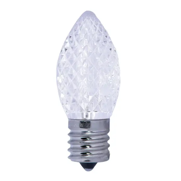 This 0.6W LED C7 bulb offers a direct replacement for traditional incandescent lamps with superior energy efficiency and a 3-year warranty. Perfect for decorative string lighting both indoors and outdoors.