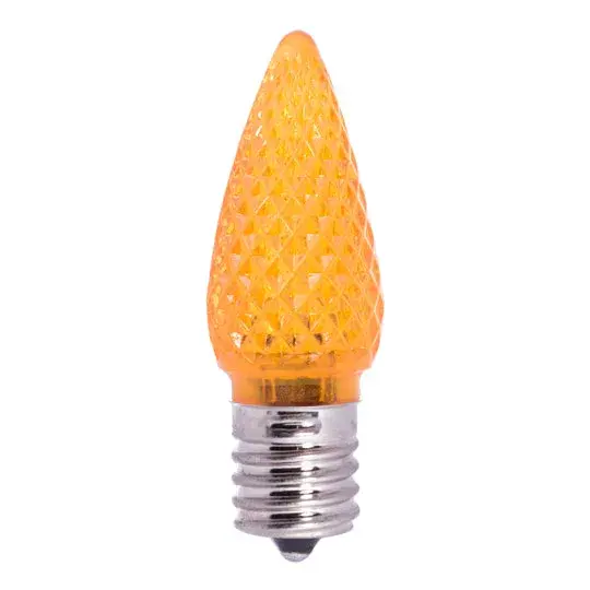 This 0.6W LED C9 bulb delivers vibrant orange illumination while using 90% less energy than traditional 5W incandescent bulbs. Perfect for holiday displays, party lighting, and year-round outdoor ambiance.