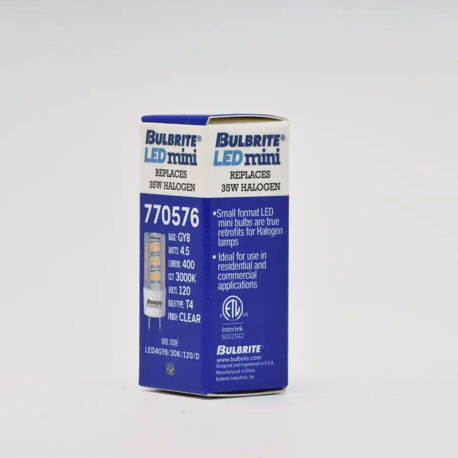 LED T6 Mini Bulb - GY8 Base - 4.5W (40W Equivalent) - Image 3