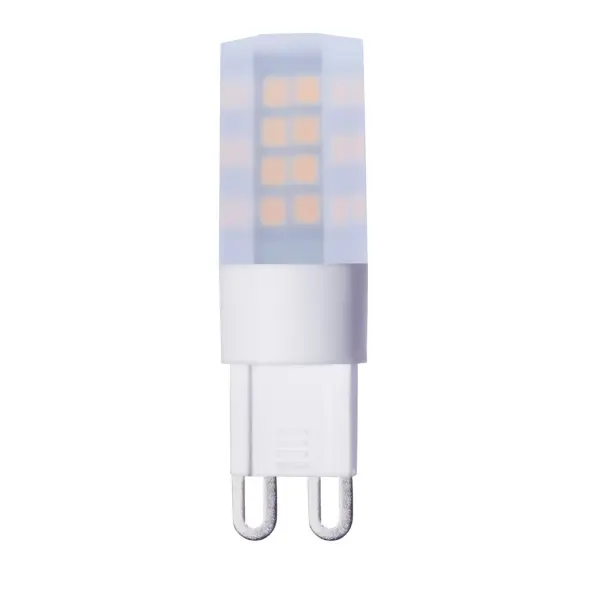 This compact LED T6 bulb delivers 340 lumens of soft white light while using just 4.5W of power. The frosted finish provides even, glare-free illumination, and the G9 bi-pin base ensures easy retrofit compatibility.