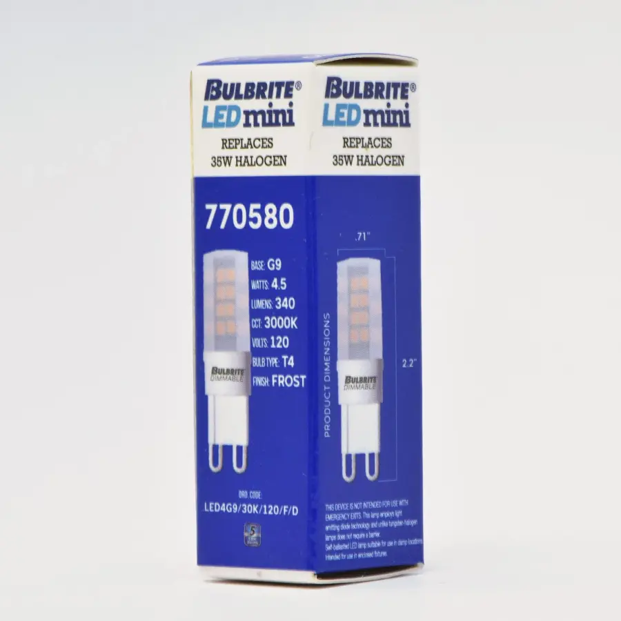 LED T6 Mini Bulb - G9 Base - 4.5W (40W Equivalent) - Image 3