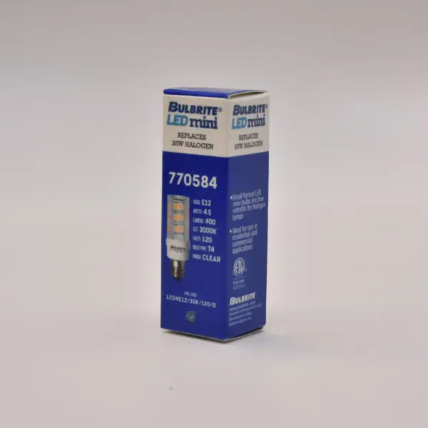 4.5W LED E12 Candelabra Bulb - 3000K Warm White - Image 3