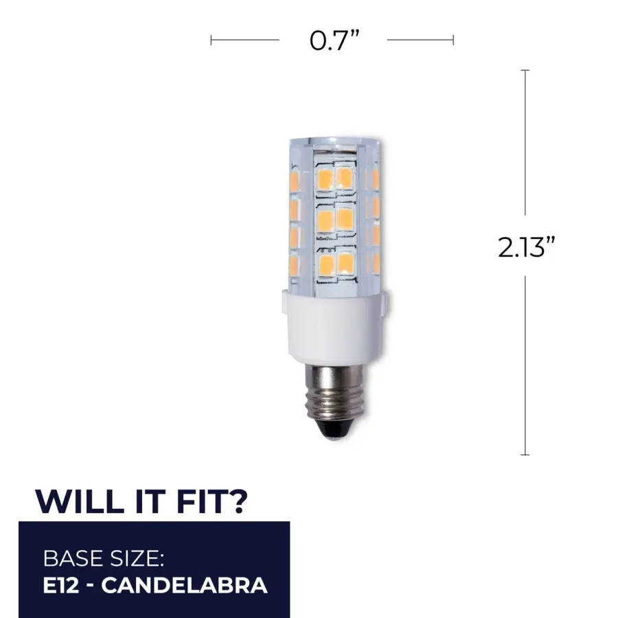 4.5W LED E12 Candelabra Bulb - 2700K Warm White - Image 5