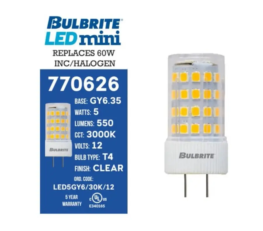 LED T7 Mini Bulb - 5W (60W Equivalent) Soft White 3000K - Image 3