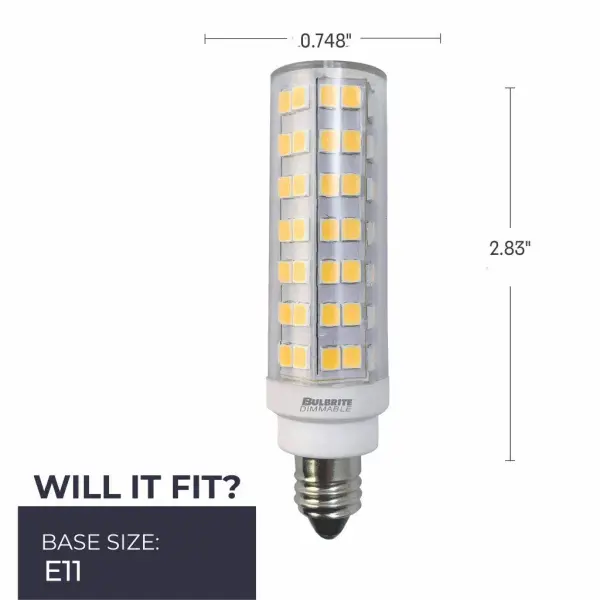 6.5W LED E11 Mini Bulb - 2700K Dimmable - Image 5