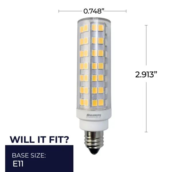 LED T6 Mini Candelabra Bulb - 6.5W (70W Equivalent) - Image 5