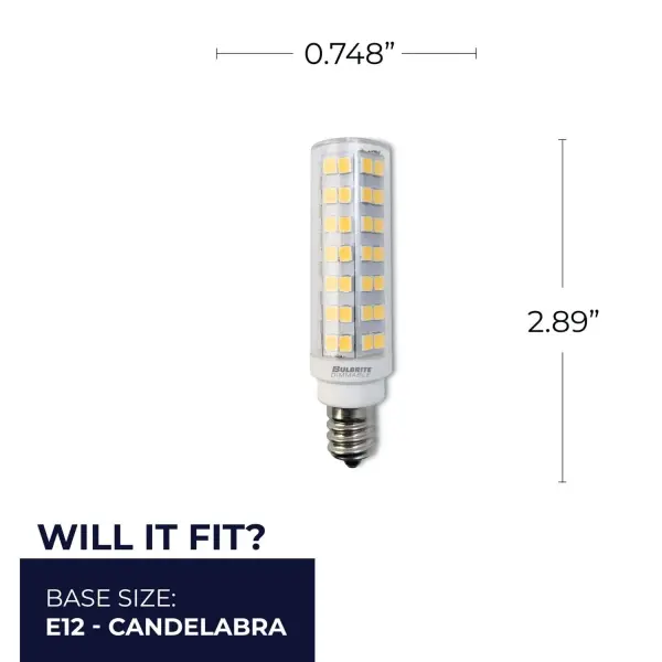 LED T6 Candelabra Bulb - 6.5W Soft White - Image 4
