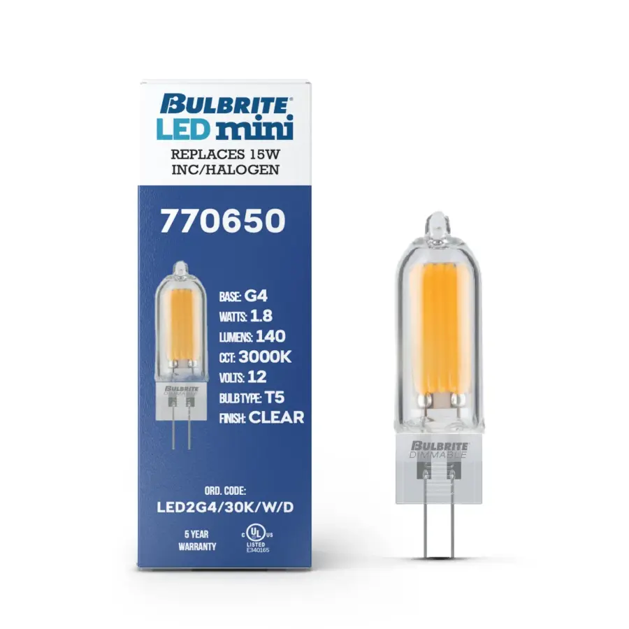 1.8W LED G4 Wafer Mini Bulb - 3000K - Image 2