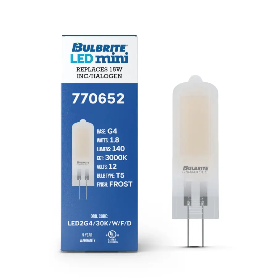1.8W LED G4 Wafer Bulb - Frosted Glass 3000K - Image 2