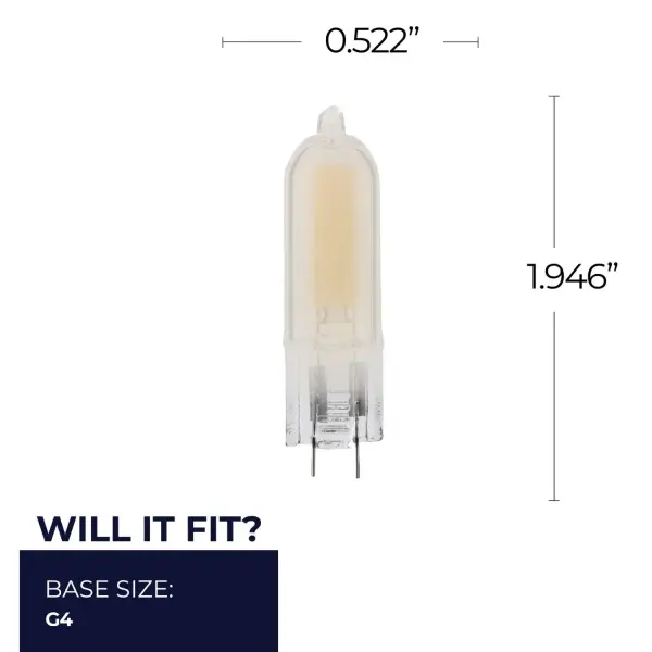 1.8W LED G4 Wafer Bulb - Frosted Glass 3000K - Image 5