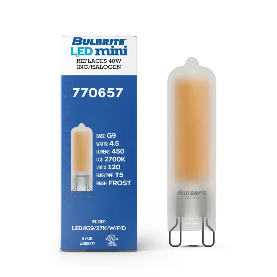 4.5W LED G9 Mini Bulb - Warm White 2700K - Image 2