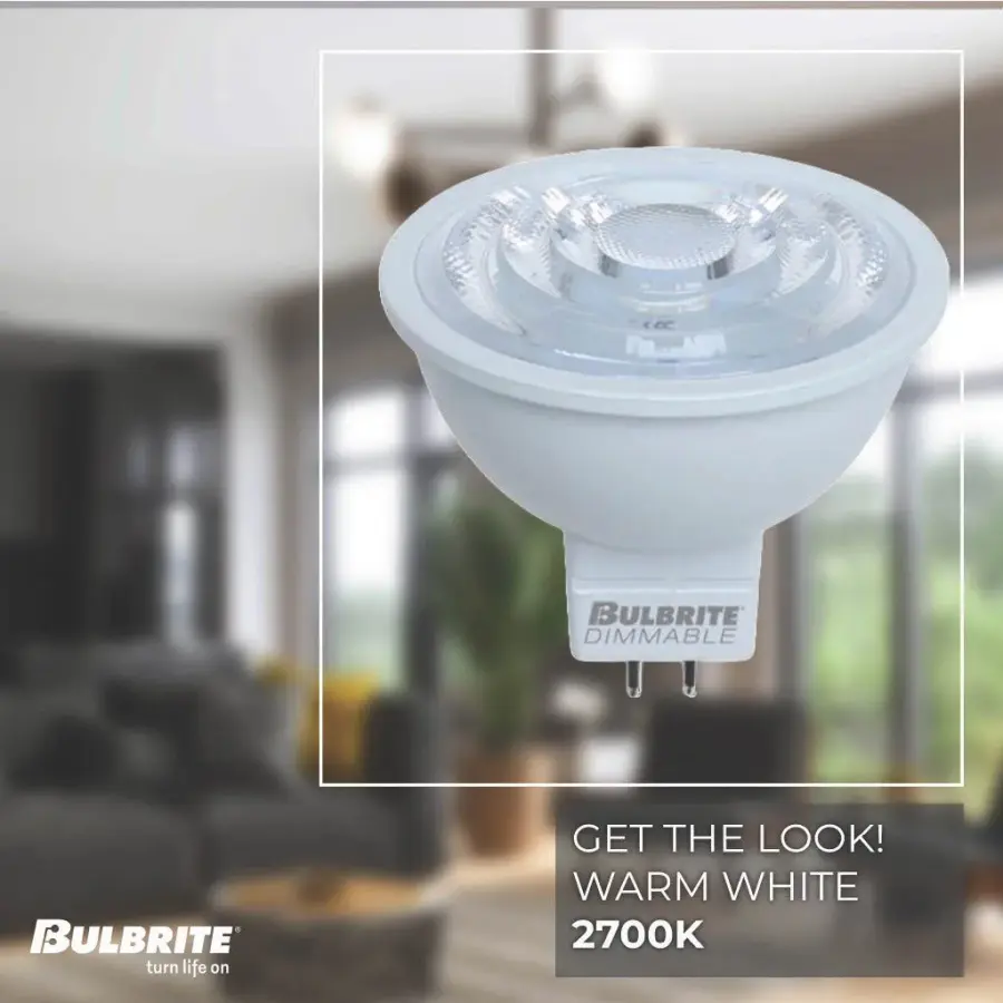 6W LED MR16 Dimmable Bulb - 2700K Warm White - Image 3