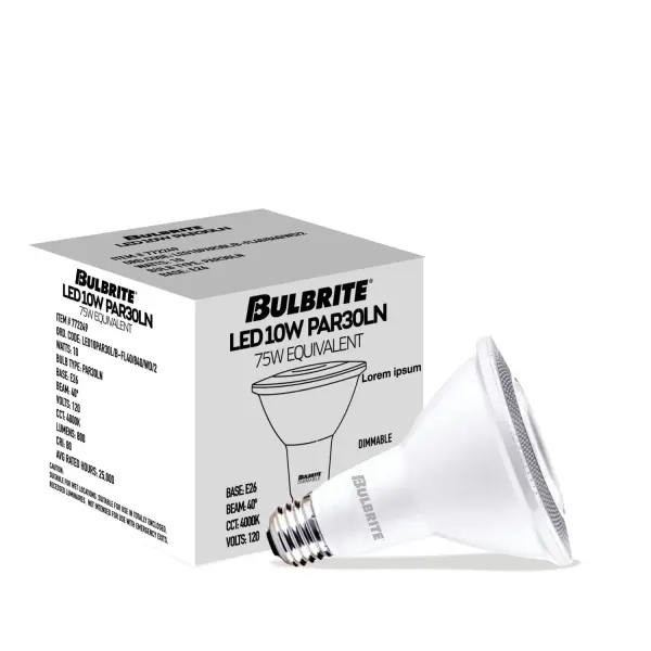 This PAR30 long neck LED bulb delivers reliable 4000K neutral white light with smooth dimming capability. UL wet location rated and suitable for enclosed fixtures, it's ideal for both residential and commercial applications. - alternate view