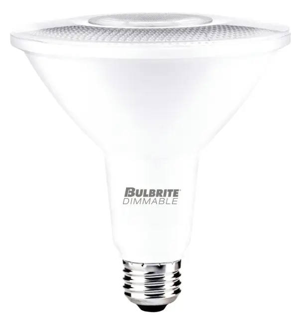 This 15W PAR38 LED bulb delivers reliable 4000K neutral white light ideal for both residential and commercial applications. UL wet location rated and fully dimmable, it works in enclosed fixtures and damp environments.
